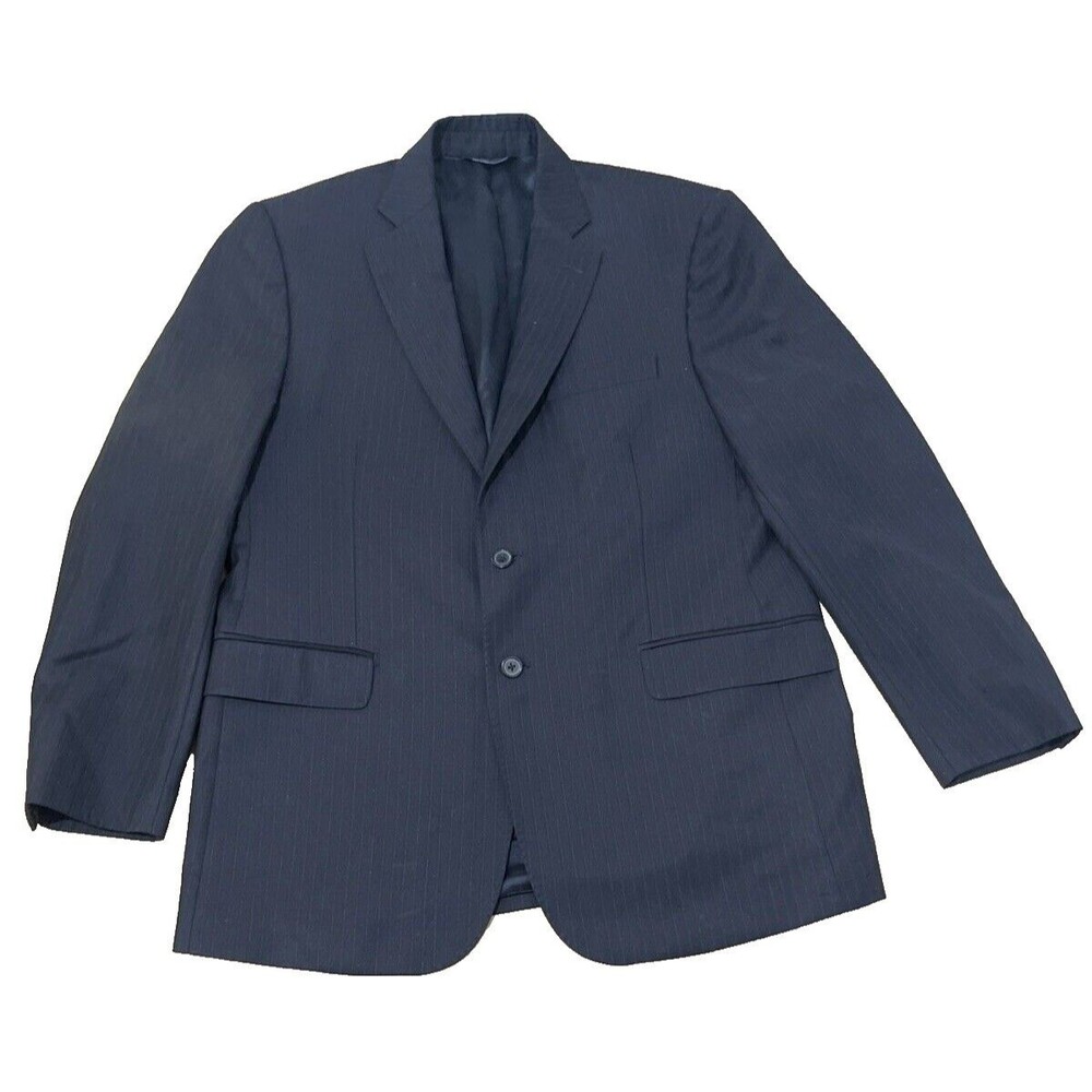 Ermenegildo Zegna Traveller Wool Silk Sport Coat Blazer Black Striped Mens 42R